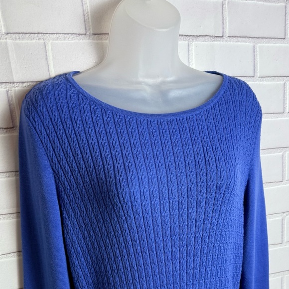 Talbots Royal Blue Cotton Blend Sweater/size S - Picture 7 of 11